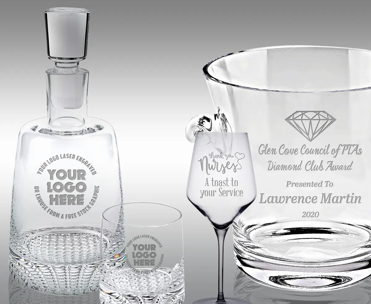 Engravable Glass Drinkware
